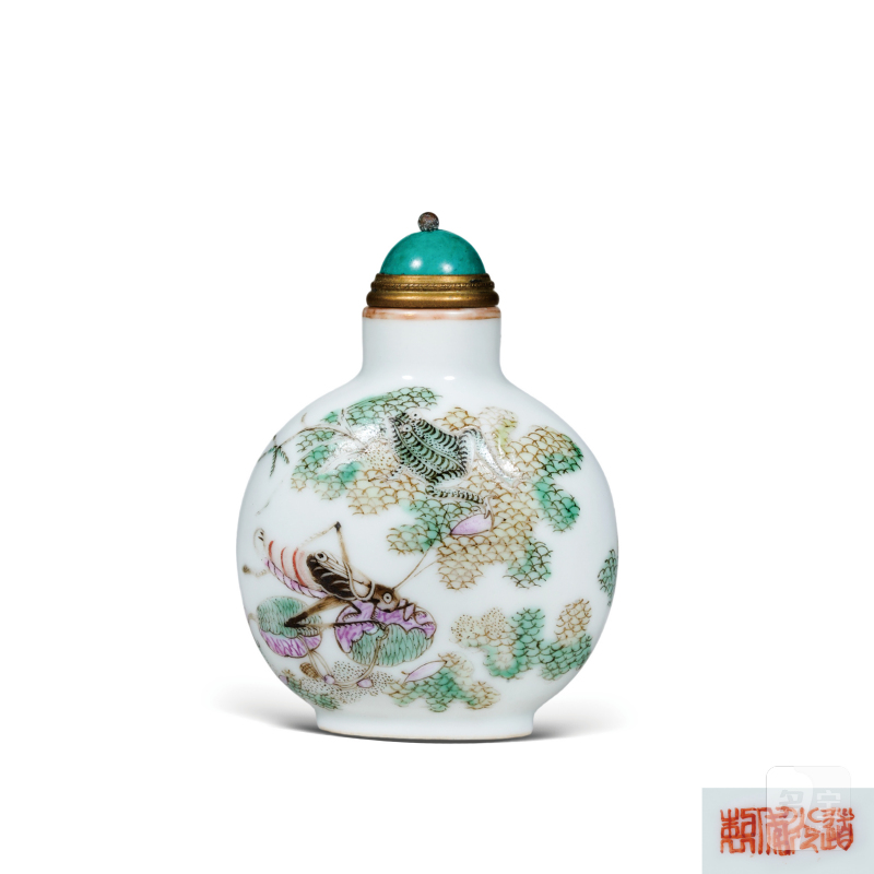 清晚期粉彩飞黄腾达鼻烟壶